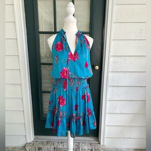 BCBGMAXAZRIA
Floral-print Smock-waist Dress In Beautiful Montego Bay pat…